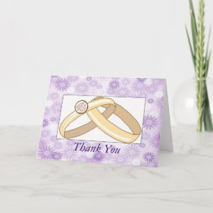 Cartes de remerciement pour alliance de mariage