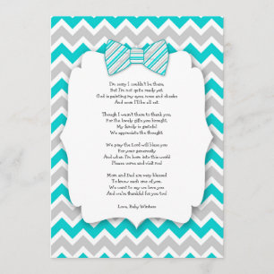 Cartes de remerciement pour baby shower avec poème