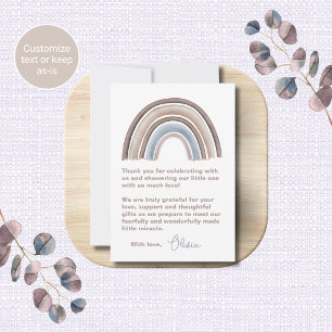 Cartes de remerciement pour Baby Shower Bohème Arc