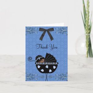 Cartes de remerciement pour baby shower Damassé No