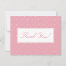 Cartes de remerciement pour Baby Shower Fille aux 