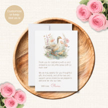 Cartes de remerciement pour Baby Shower « Silly Go