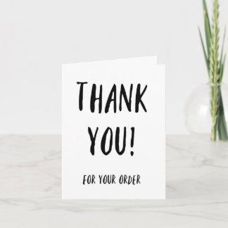 Cartes de remerciement pour commande pour clients