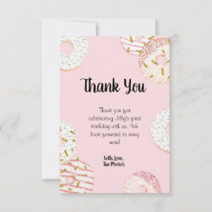 Cartes de remerciement pour fête de Donut
