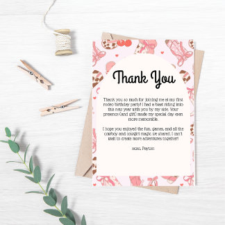 Cartes de remerciement pour filles de Premier Rodé