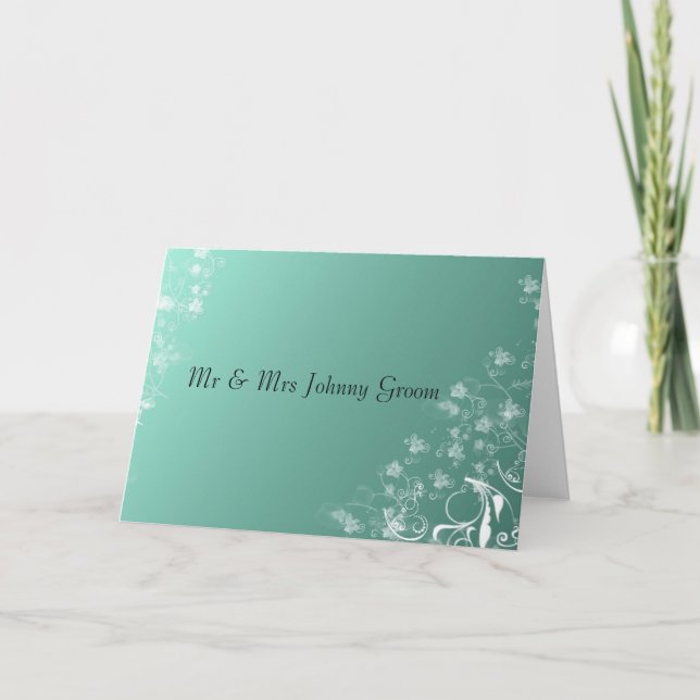 Cartes de remerciement pour modèle de mariée et ma (Devant)