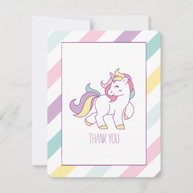 Cartes de remerciement pour une fête d'anniversair (Devant)