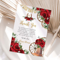 Cartes de remerciement Quinceañera Bottes Charro F