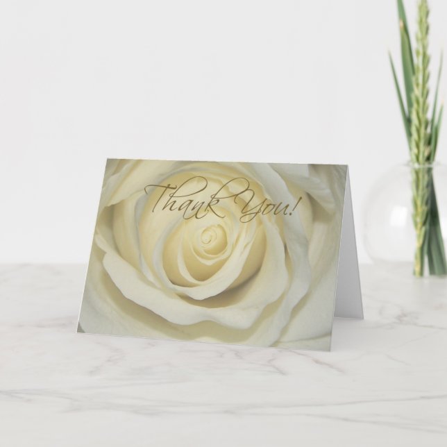 Cartes de remerciement Rose Cream (Devant)