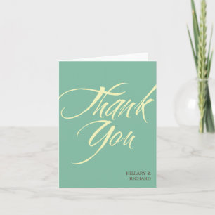 Cartes de remerciement vert turquoise