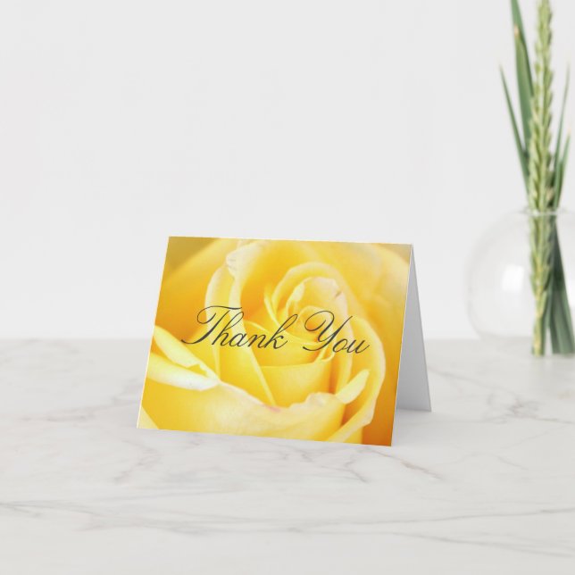 Cartes de remerciement Yellow Rose (Devant)