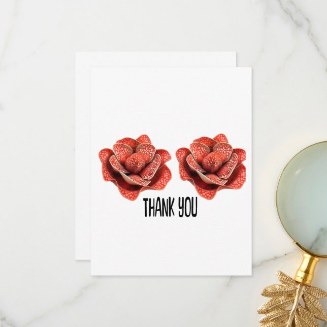 cartes de remerciements (Devant/Arrière en situation)