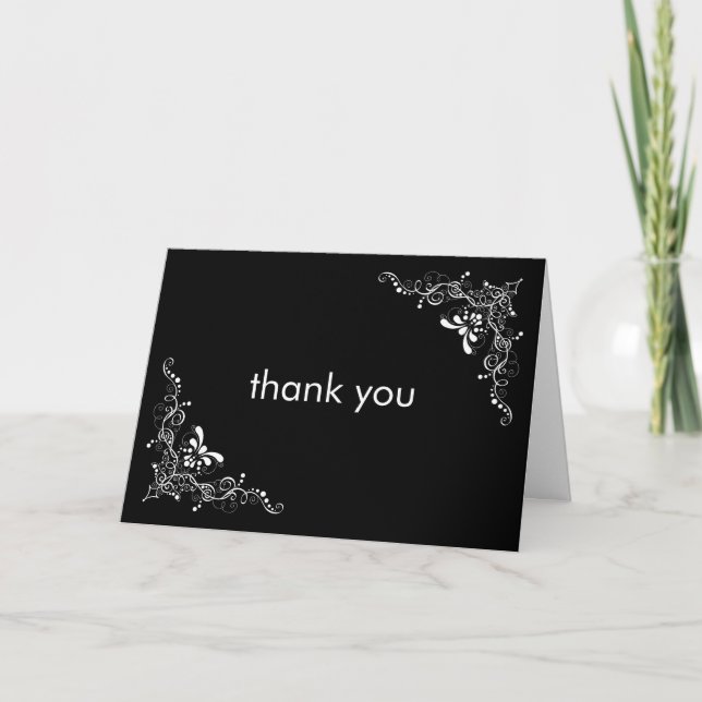 Cartes de remerciements à persiennes fines (Devant)