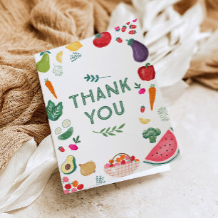 Cartes de Remerciements Baby shower Cultivé locale