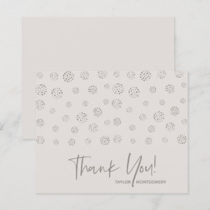 Cartes de Remerciements Budget White Script Off-Wh