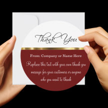 Cartes De Remerciements Classy Round Avec Envelopp