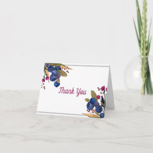 Cartes de remerciements de bleuets