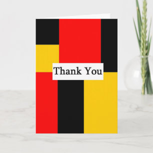 Cartes de remerciements de blocs de couleur