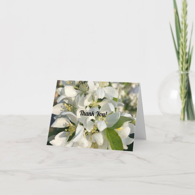 Cartes de remerciements de fleurs mariages (Devant)