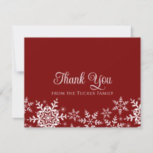 Cartes de remerciements de Noël ou d'hiver