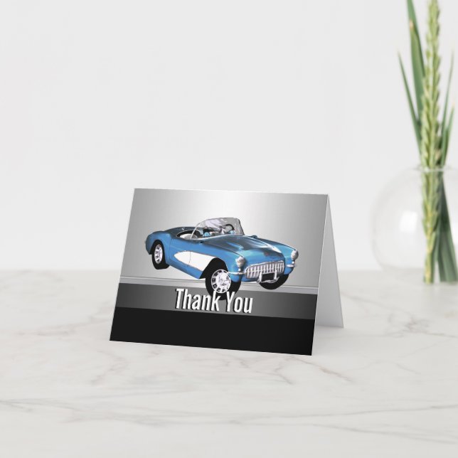 Cartes De Remerciements De Voiture Classique (Devant)
