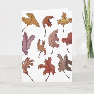 Cartes de remerciements Feuilles dansants