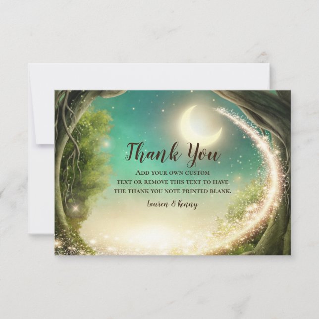 Cartes de Remerciements Forêt Enchantée (Devant)