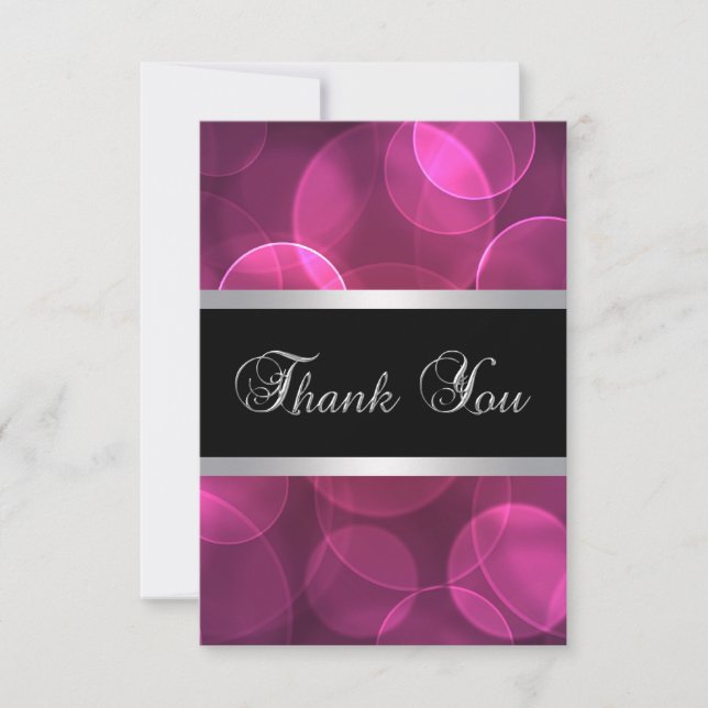 Cartes de Remerciements Hot Pink (Devant)