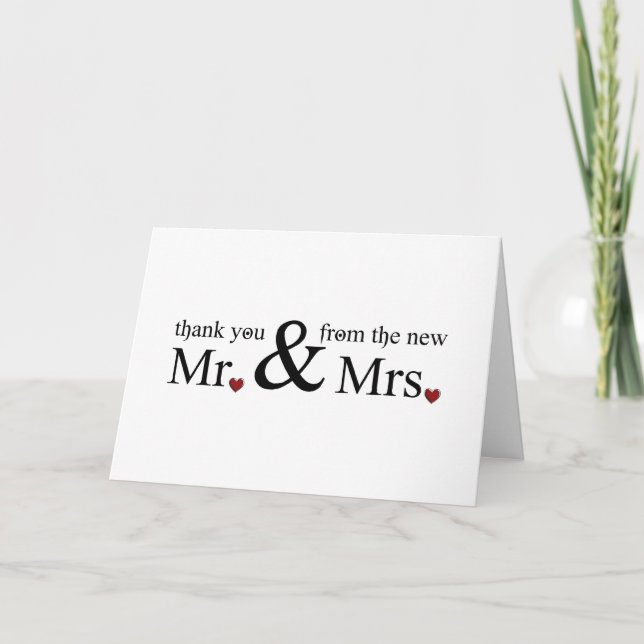 Cartes de remerciements mariages D9 (Devant)