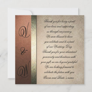 Cartes de Remerciements Mariages tendance et éléga
