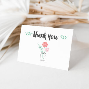cartes de remerciements Mason Jar