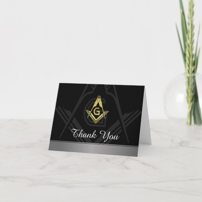 Cartes de Remerciements Masonic | Carte Freemason  (Devant)