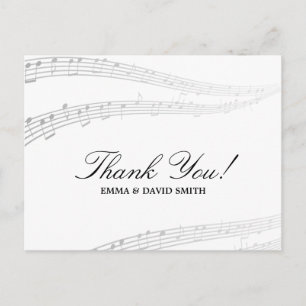 Cartes de remerciements musicales simples et éléga