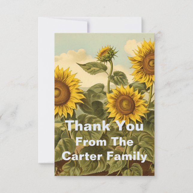 Cartes de Remerciements Personnalisées, Cartes de  (Devant)