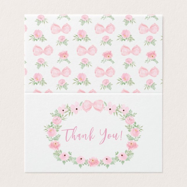 Cartes de Remerciements pliables Baby shower Cute  (Outside Unfolded)
