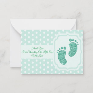 Cartes de remerciements Pois de pieds bébés