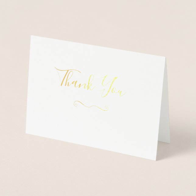 Cartes de Remerciements pour Gold simple (Devant)