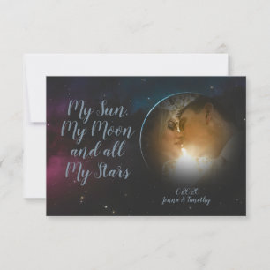 Cartes de remerciements pour la photo céleste