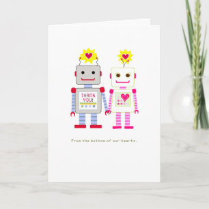 Cartes de remerciements pour les Mariages robotisé