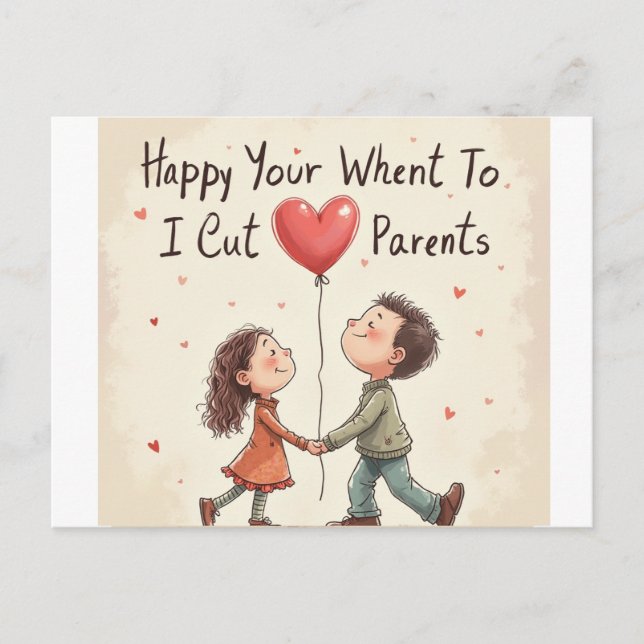 Cartes de remerciements pour les parents (Devant)