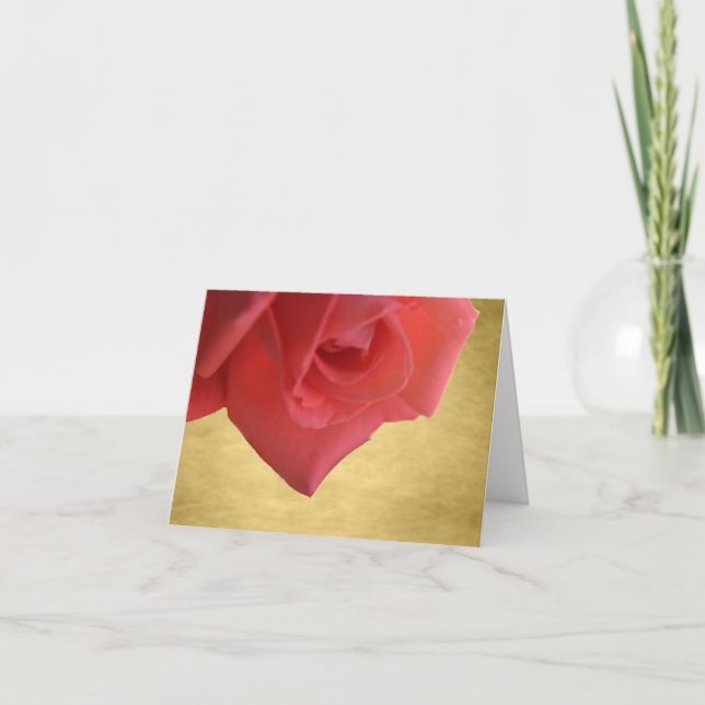 CARTES DE REMERCIEMENTS ROSE CORAIL (Devant)