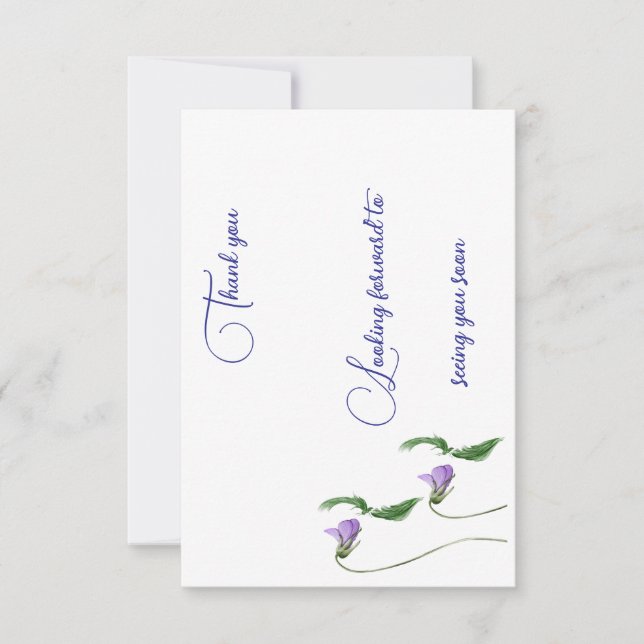 Cartes de remerciements simples (Devant)