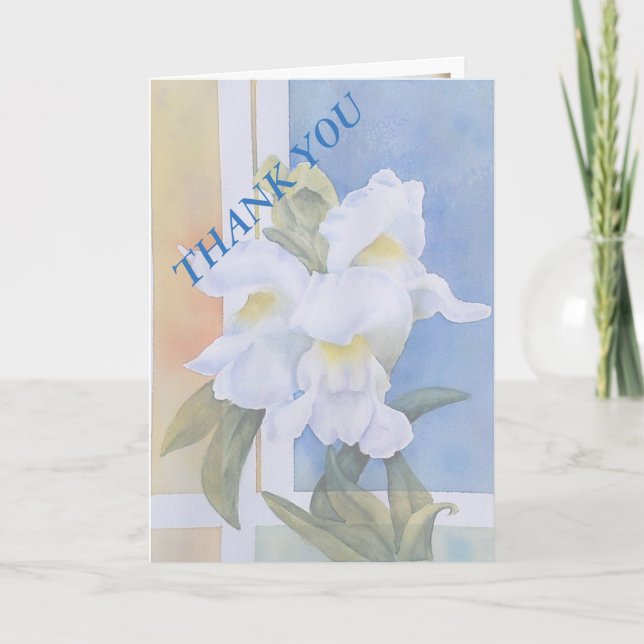 CARTES DE REMERCIEMENTS SNAPDRAGONS BLANCS (Devant)