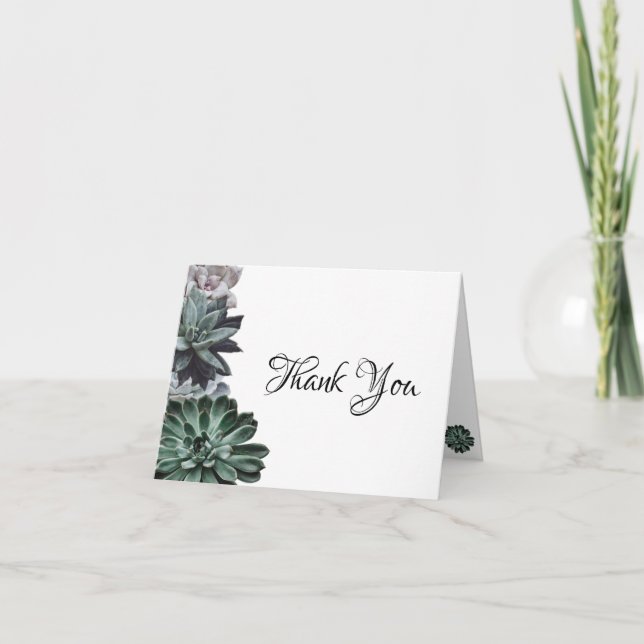 Cartes de remerciements succulents (Devant)