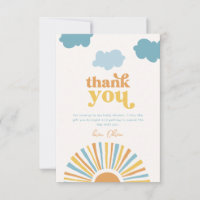 Cartes de remerciements Sun Baby shower