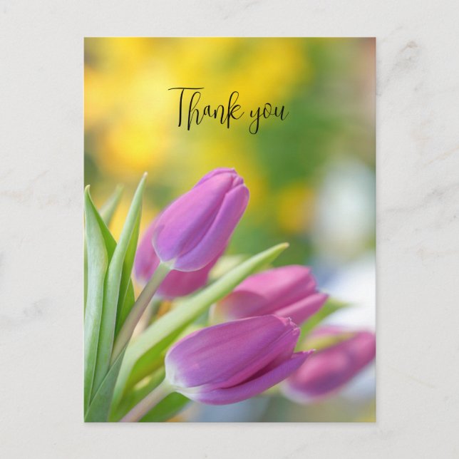 cartes de remerciements tulipes (Devant)