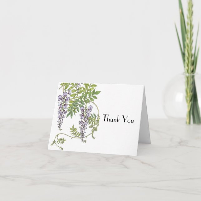 Cartes de remerciements Whispers Wisteria (Devant)