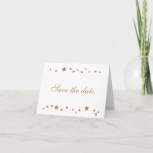Cartes de Remise à Date avec Étoiles Dorées Animée