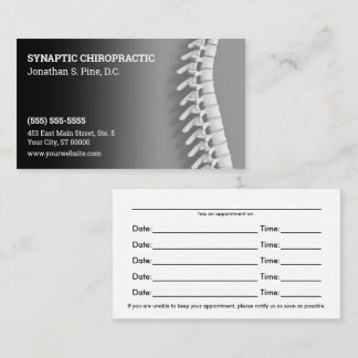 Cartes de rendez-vous 3D Spine Black Grey