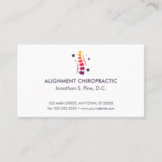 Cartes de rendez-vous Chiropratique pour la colonn
